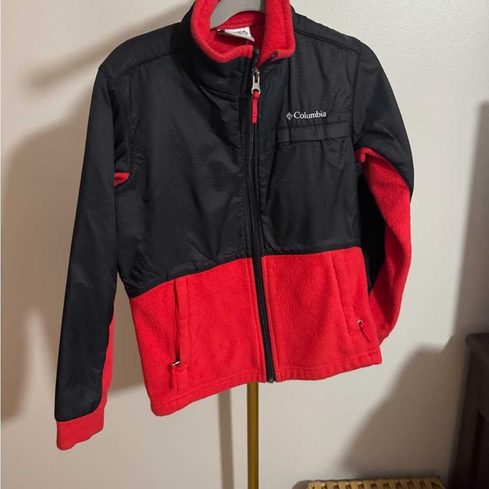 Columbia Kids' Two-Tone Black and Red Puffer Jacket